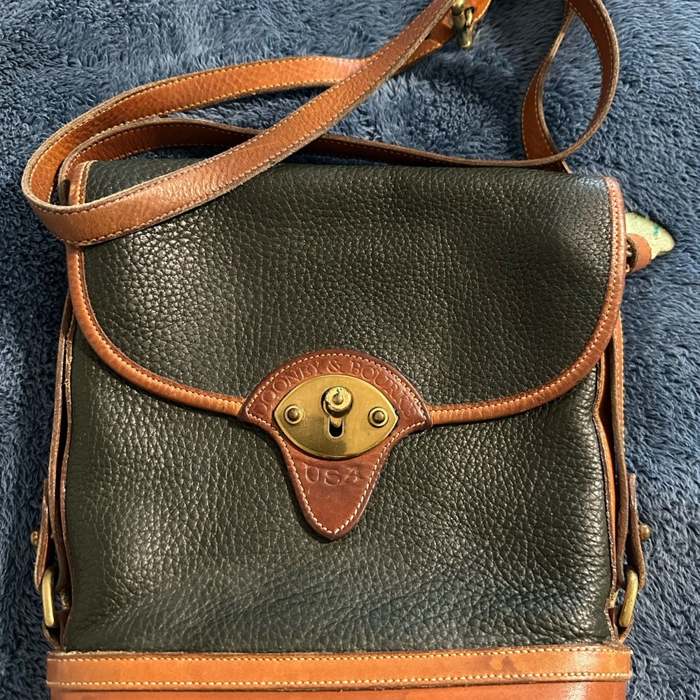 PROJECT PIECE: Dooney & Bourke Leather Bag - Deep Green and Brown